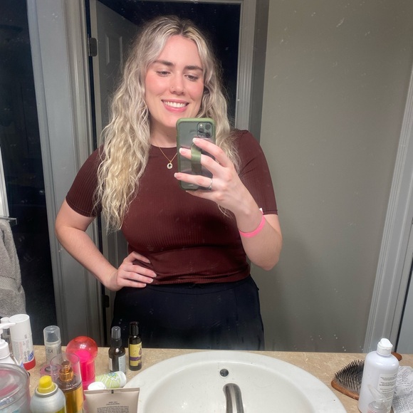 Athleta ribbed 3/4 tshirt - Picture 5 of 5